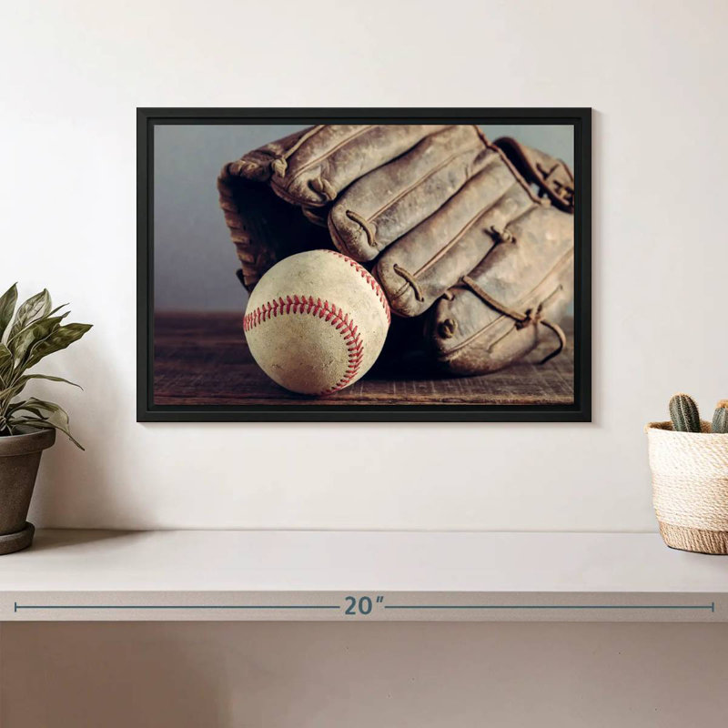 Souvenirs de baseball, Cadre flottant noir, 13 po x 9 po