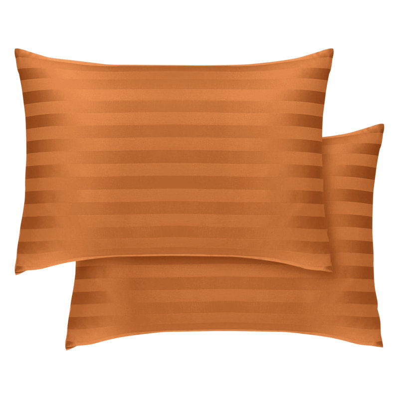 Microfiber Machine Tufted Pillowcase - Set of 2, Rust