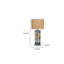 Lampe de table Absy, abat-jour en raphia ovale brun, abstrait bleu 23 po