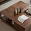 Table basse moderne simple en noyer noir