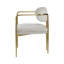Fauteuil en chenille et or beige (ensemble de 2)