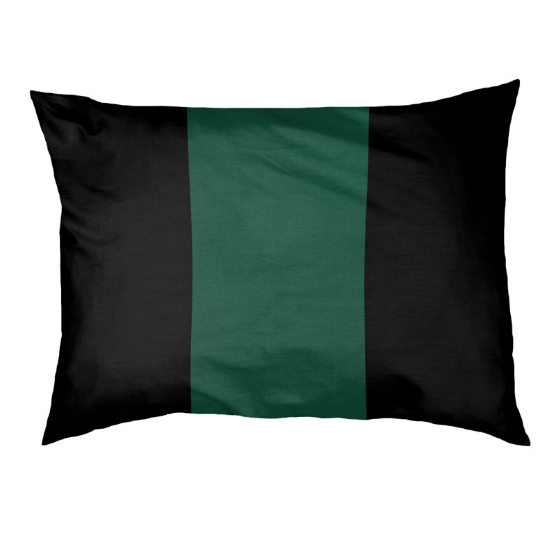 Coussin d'intérieur New York, Petit (l 28 po x P 18 po x H 6 po), Noir / vert