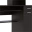 Bureau d'ordinateur avec huche et plateau à clavier, panneau de particules noir mat, station de travail compacte l 43,3 x H 70,8-130088475-130088473