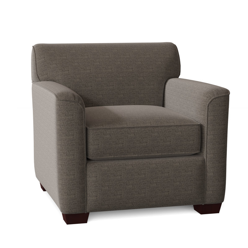 Fauteuil de 39 po de large Keaton, Non, Sergé performance gris index 42