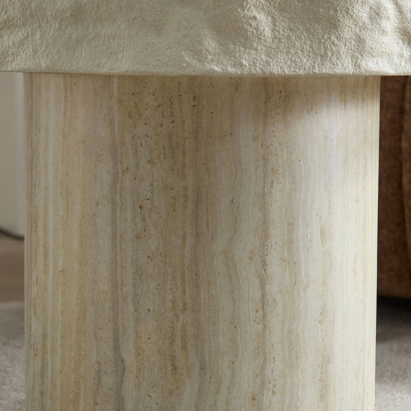 Table basse ronde en fibre de verre