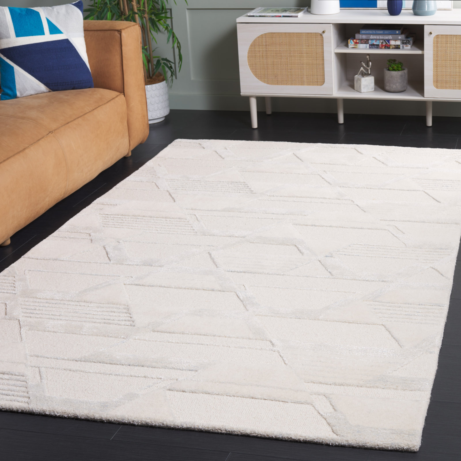 Kyrie Hand-Tufted Abstract Rug, Rectangle 6' x 9'