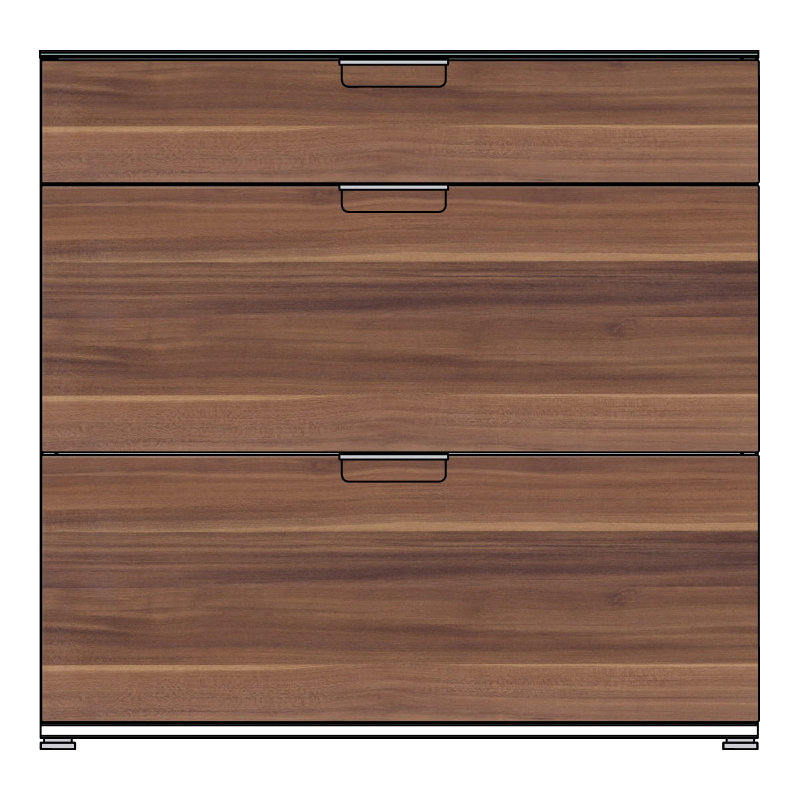 Shoe Storage Cabinet, White / Walnut