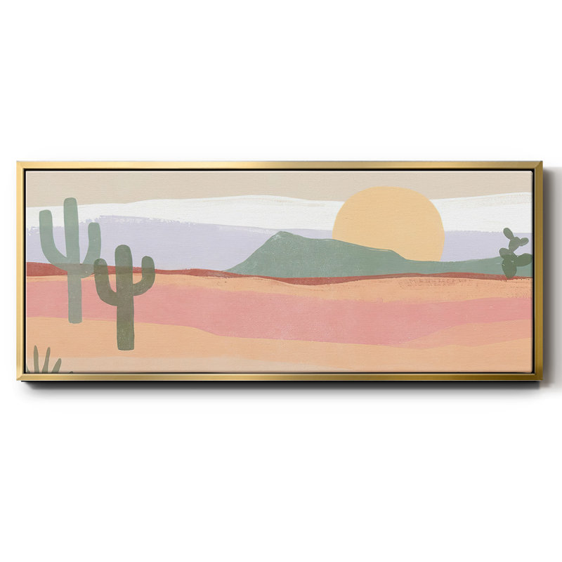 Cactus Plateau I- Framed Canvas