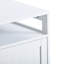 Grand bac à litière pour chat en bois, blanc, avec 2 portes et prise dissimulée, multi-usages pour la décoration intérieure, l 31,5 po x P 20 po-129976054