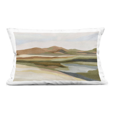 Coussin décoratif abstrait Abstract Wippling Waves, design par Lera