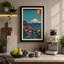 Mount Fuji at Distance Japandi - Wrapped Canvas-1912689496-1912689494