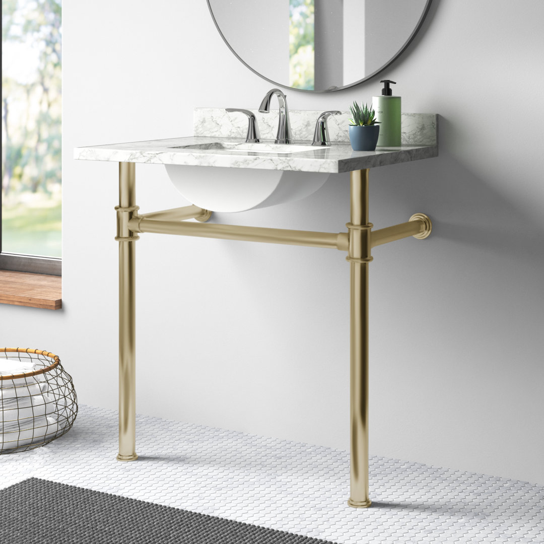 Kingston Brass Fauceture Stainless Steel Console Sink Legs Kingston Brass Base 