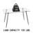 Glass Dining Table, Modern Rectangular Table With Tempered Glass Tabletop & Sliver Metal Legs, Simplistic Kitchen Table, Versatile Table For Home Office (0 Damage)