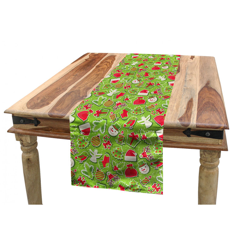 Geometric Christmas Table Runner, 120" x 16"