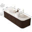 Meuble-lavabo de 60 po avec lavabo, 2 grands tiroirs de rangement, lavabos en céramique avec plateau en marbre, pré-assemblé-1907677108