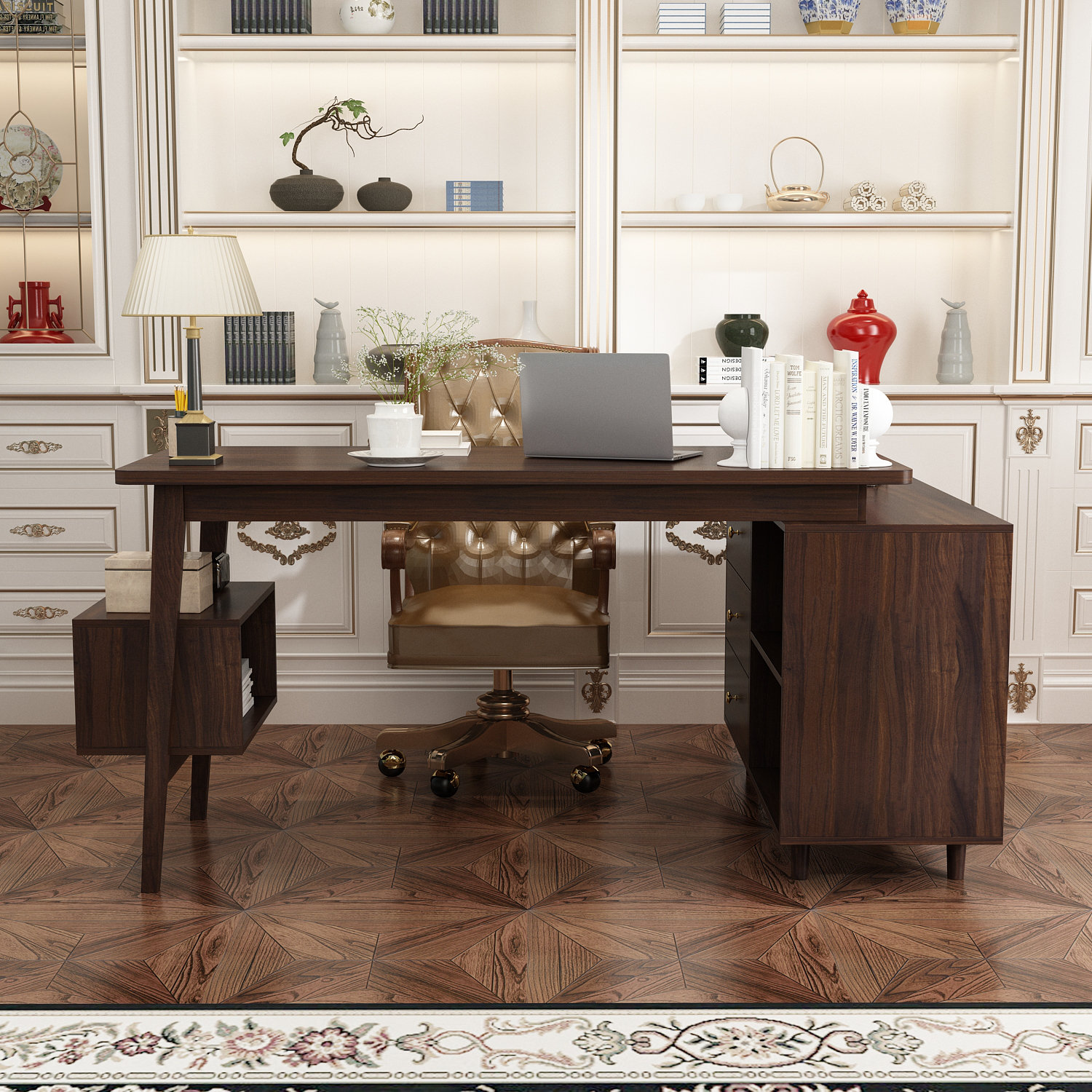 Contemporary Glass Desk Victor