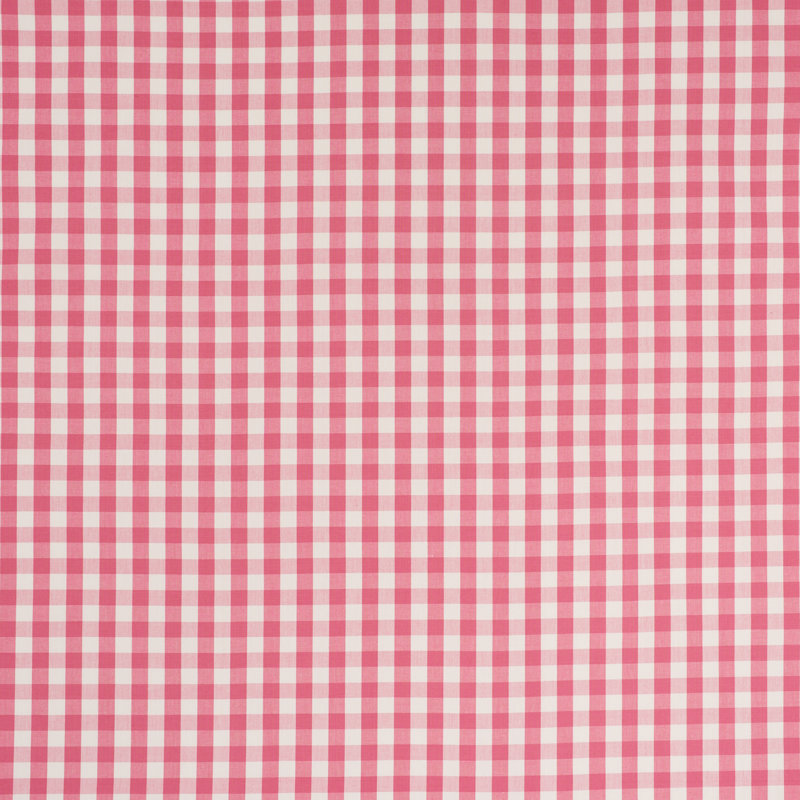 Elton Cotton Check Fabric, Magenta