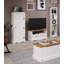 Conti Pantry, cupboard unit, finished with a White and Antique Wax, corona design