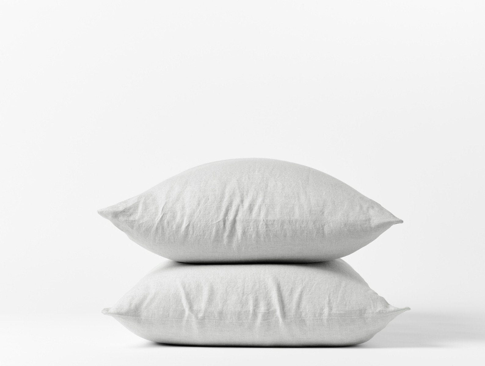 Organic Relaxed Linen Belgian Flax Linen, Standard/Queen Pillowcase, Fog