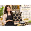 Housse de coussin noire Golden Connection 22x22