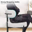 Boucle Upholstered Dining Chair, Modern Curved Backrest Accent Chair With Black Metal Legs (set Of 4)