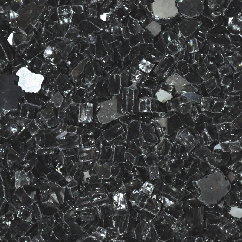 Black Reflective Fire Pit Glass for Outdoor and Indoor Use