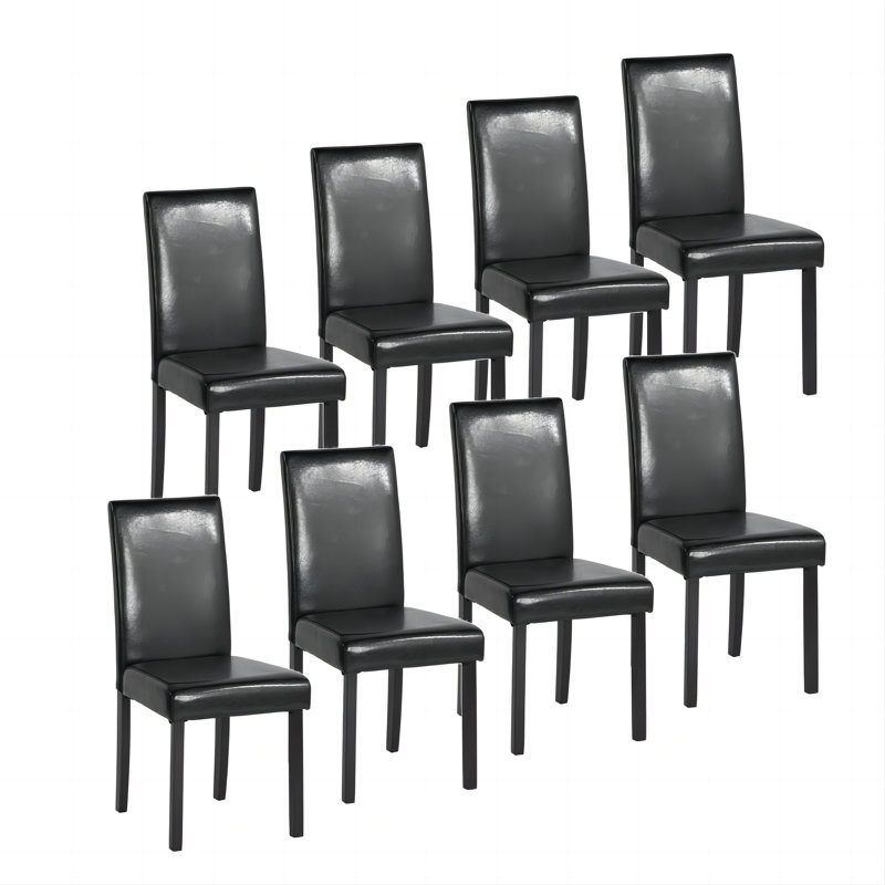 Naamann 47cm H Upholstered Parsons Chair, Black, 8