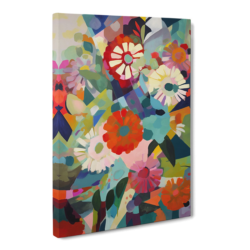 CAN-V0523-1536X Modern Flowers Orphism Vol.1 - Wrapped Canvas Print, 60cm H x 40cm W x 3cm D