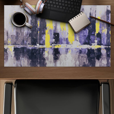 Abstract and blurry cityscape - 14.00"x24.25" Desk mat