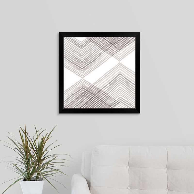 "novogratz" dusty lilas arrow i ", reproduction d’art encadrée, Cadre noir, H 23 po x l 23 po x P 1 po