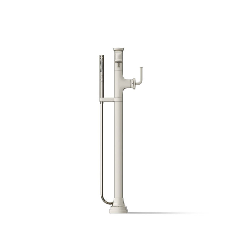 Riff Floor-Mount Bath Filler Trim, Vibrant Polished Nickel