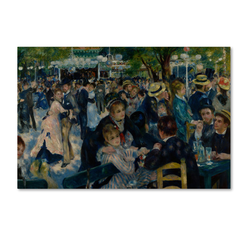« le moulin de la galette », reproduction sur toile tendue Pierre-Auguste Renoir, H 12 po x l 19 po