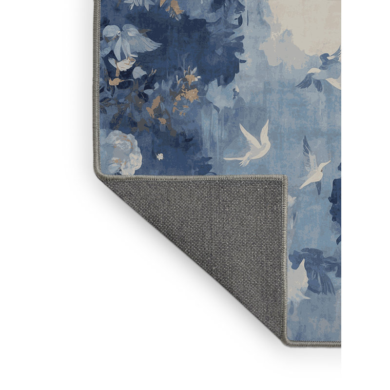 Tapis gris soyeux et moelleux, Rond 3 pi