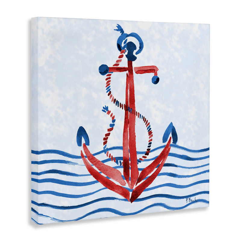 «Brushstroke Anchor», toile par Paul Brent, H 30 po x l 30 po