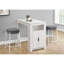 48" Rectangular Small Kitchen Counter Height Dining Table, White Laminate With Storage, Chic Appearance And Modern Style