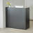 Reception Desk Rectangular Front Counter Table 47.24 in Black Office Table