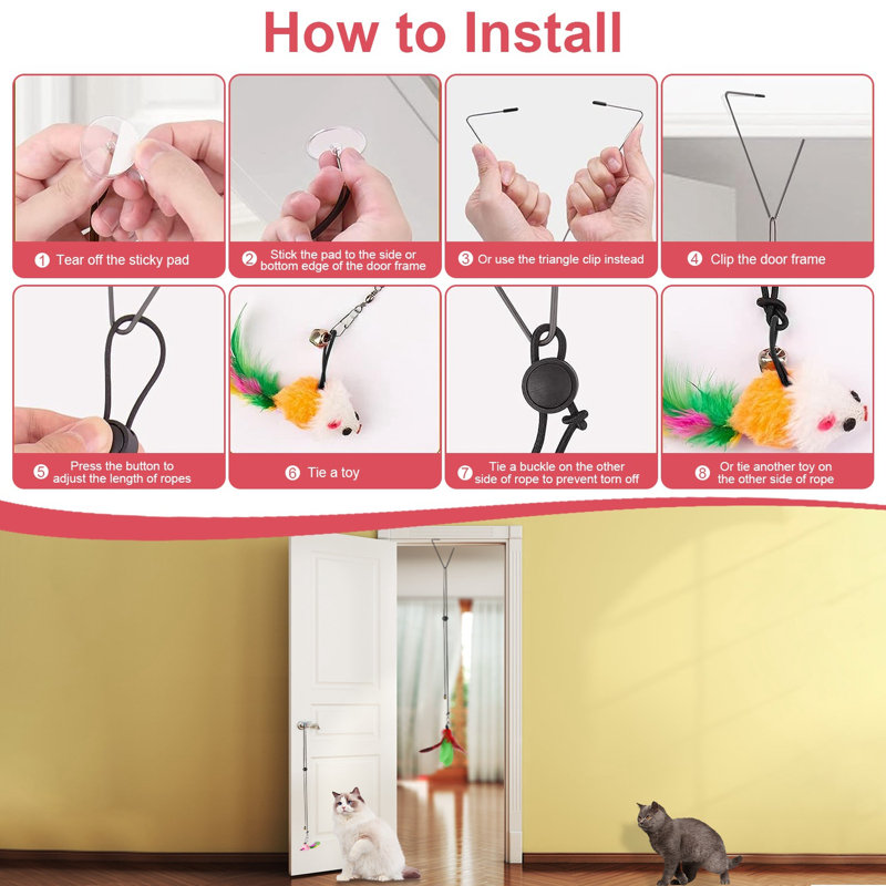 36.22'' H Steel Cat Wand Toy