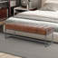 Genuine Leather Upholstered Bench-1314316916