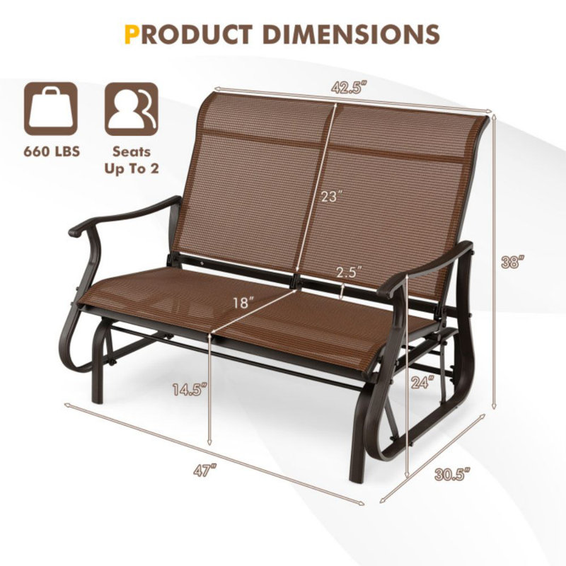 Joxiel Steel Outdoor Glider