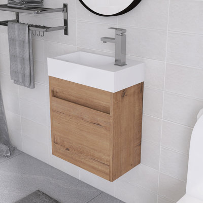 Ashrit 18.1'' Single Bathroom Vanity with Resin Top