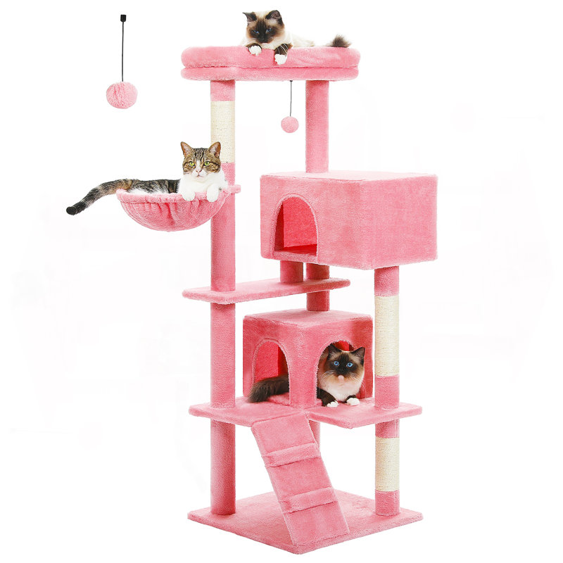 Arbre à chat en sisal, Rose