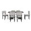 Ensemble de table de salle à manger pour table de cuisine rectangulaire de 6 po et 60 po avec chaises (gris)-1172384523