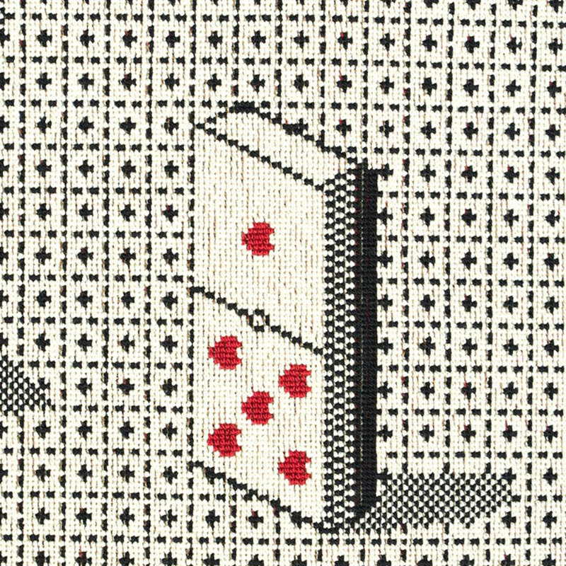 Tissu Domino Épinglé, Red