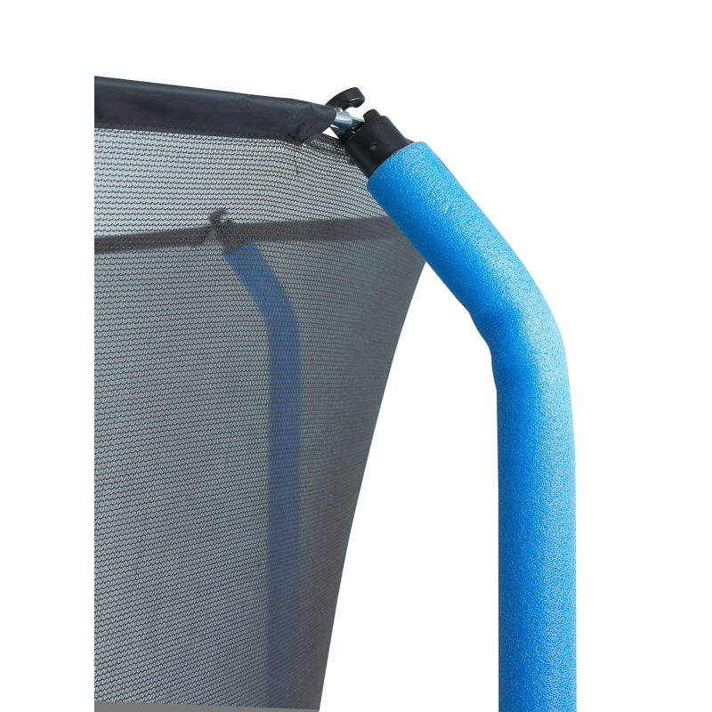 Trampoline Replacement Enclosure Surround Safety Net for 8ft Frame, Top Metal Ring using 6 Bent Poles