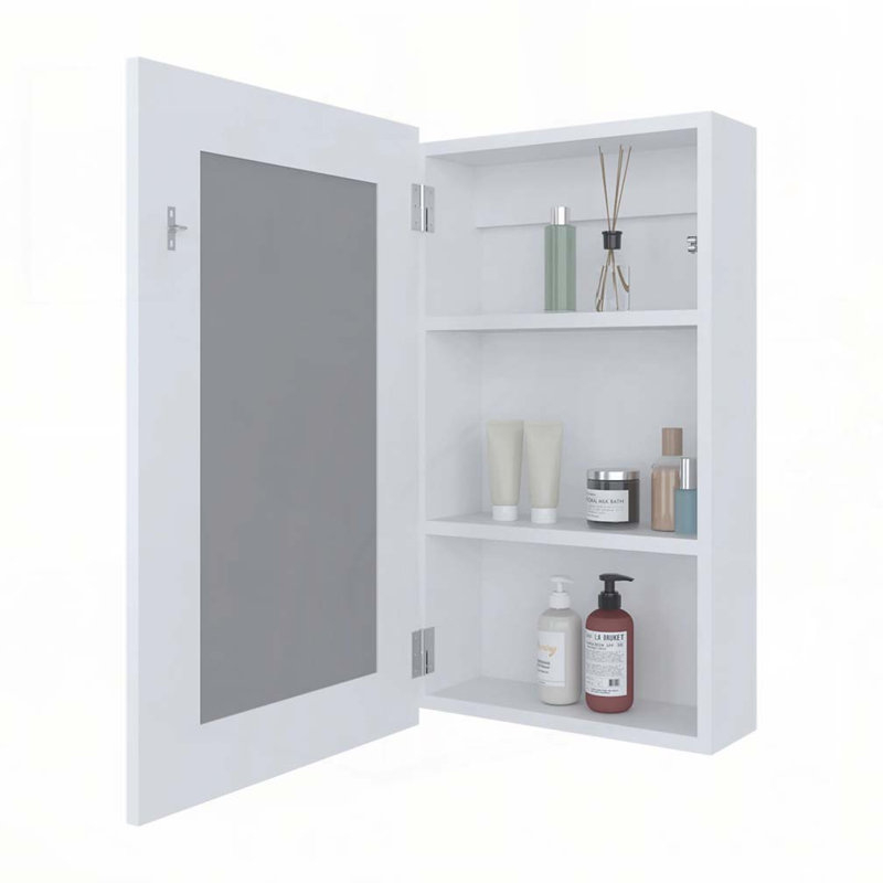 Pharmacie avec miroir inclus, Blanc