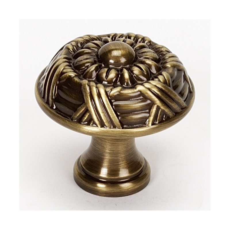 Ribbon And Reed Mushroom Knob, Antique English