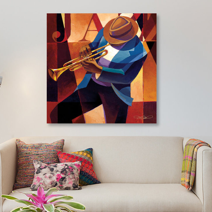 «Swing», reproduction d'impression sur toile, H 37 po x l 37 po x P 1,5 po, Toile tendue, Pas de tapis
