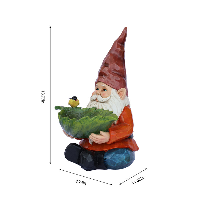 Fishing Frank Garden Gnome Statue with Red Hat