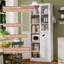 Armoire de cuisine 72 po en métal avec portes et tablettes, grand organisateur de rangement réglable robuste, armoire autoportante sans outil pour le salon, la salle de bain, blanc