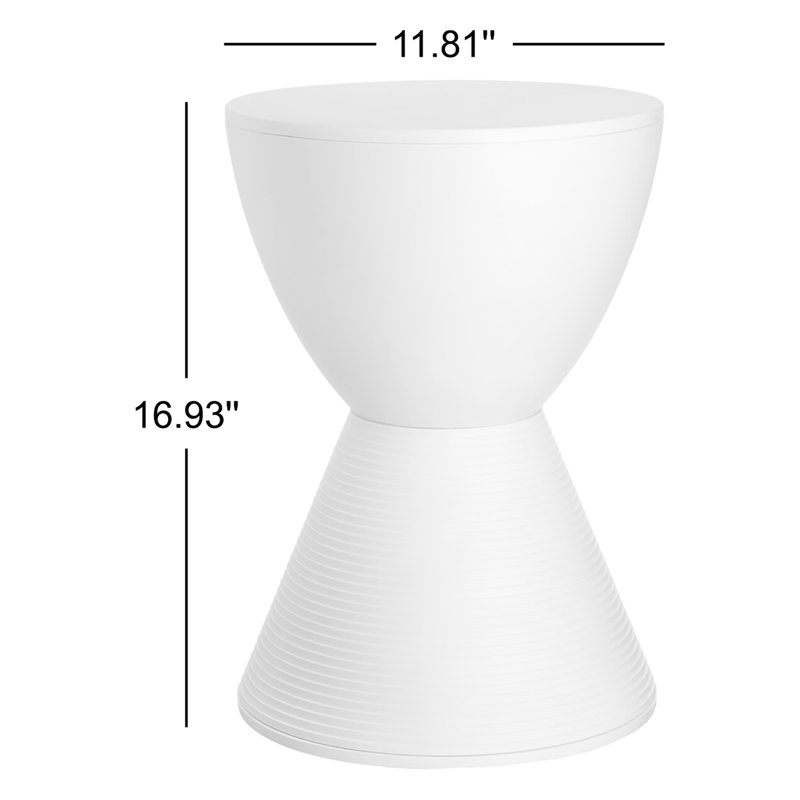 Prince Aha Accent Stool, Wax White